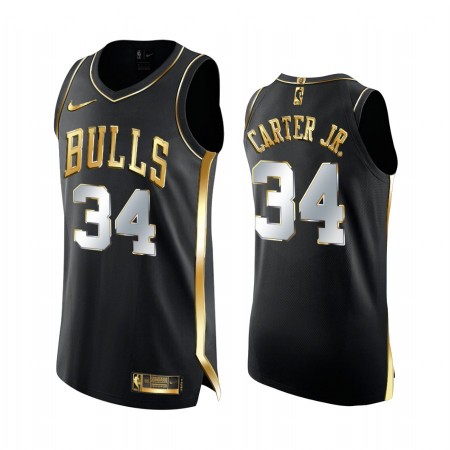 Maglia NBA Chicago Bulls Wendell Carter Jr. 34 2020-21 Nero Golden Edition Swingman - Uomo